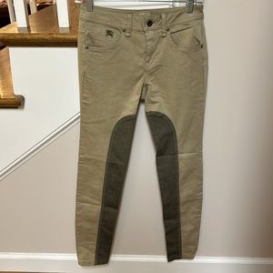 Burberry Tan and Olive Skinny Pants